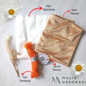 Dekorasi Pernikahan 1 Paket Lengkap Background Pertunangan Lamaran Aqiqah Khitan Paket UU
