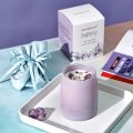 Ocean Breeze Scented Candle with Crystal Inside, Healing Aquamarine Crystal Candle with Sea Star & Conch Decors, 10oz Soy Wax 55 Hours Long Lasting Burn, Perfect Spiritual Aromatherapy Gift. 