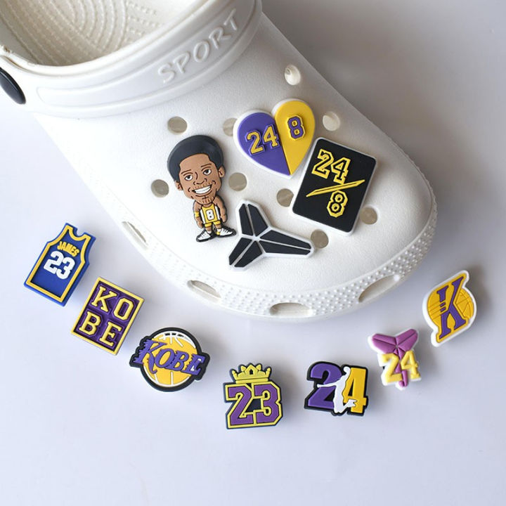 Jibbitz for Set NBA Kobe James Association Graphic Clog Shoes