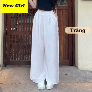 Quần Ống Rộng Vải Đũi BigSize  Quần Đũi Suông Ống Rộng Cạp Chun Giả Váy DCV 232