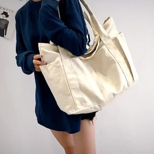 Cross-border tote bag tote bags Canvas shoulder bag for women 2026 New Japanese-style large-capacity crossbody bag