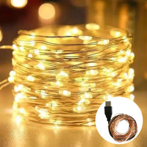 Anglebabylife 50/2M LED String Light USB/Battery Operated Copper Wire Garland Fairy Lighting Strings Christmas Wedding Party Decoration Lamps