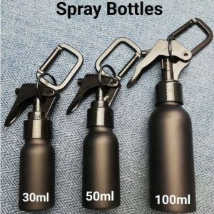 50/100ml Mini Glitter Aluminum Game Speargun Trigger Spray Bottle Aluminum Trigger Spray Bottle