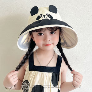 Hobibear dễ thương Panda Mũ che nắng cho mùa hè cho trẻ em bảo vệ ngoài trời UV che chắn rộng vành áo khoét cap