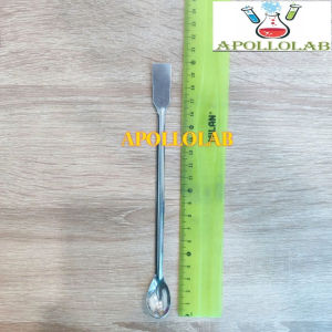 Muỗng lấy hóa chất Inox 304 không gỉ đầu TRÒN đầu THON DẸT (1 cái)