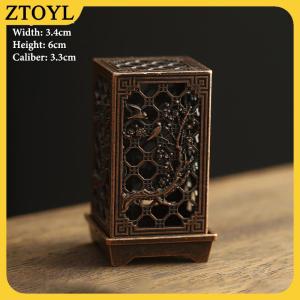 ZTOYL Vintage hợp Kim Hương Burner Stick chủ ba chân Rỗng ra mini Gỗ đàn hương Lư Hương Burner trang trí nhà