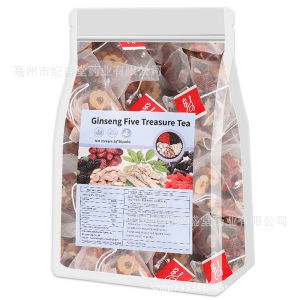 Ginseng Herbal Tea Five Treasures Blend Natural Ingredient Tea Bags Traditional Herbal Infusion Daily Care Beverage Rich Aroma Easy Brew Tea For Everyday Enjoyment