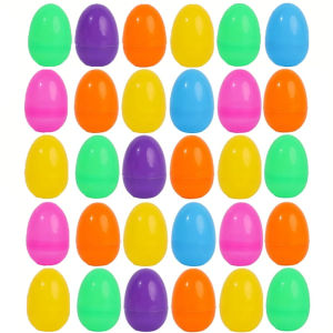 30Pcs Easter Egg DIY Kids Toy Gifts Colorful Refill Opening Eggshell Happy Easter Party Home Decoration Candy Gift Packing Box