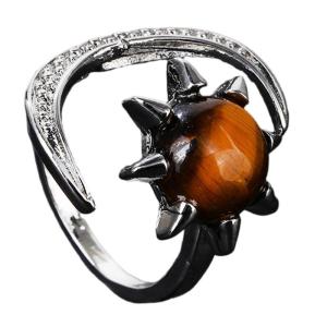 Shimmering Star Moon Pattern Ring Scratch Resistant Handmade Finger Accessories Elegant Anniversary Present