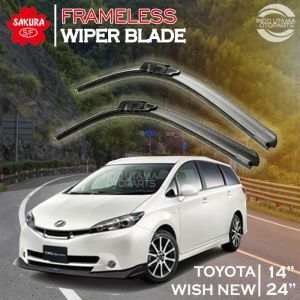 Wiper Frameless New Wish Karet Kaca Mobil SAKURA