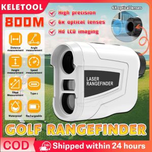 800m Range Golf Range Finder 6X Magnification Laser Rangefinder Multifunctional Range Finder Rechargeable Rangefinder Slope Adjusted Outdoor
