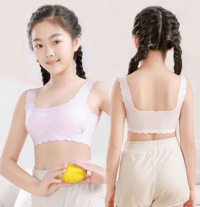 Ready Stock】Girls' underwear, students' seamless ice filament