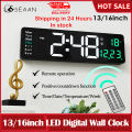 ⚡ ️ Domestic Shipping ⚡16 Inch Digital Wall Clock Large Alarm Clock Remote Control,Led Numbers Clock,Wall Hanging,16 Inch Large Alarm Clock Remote Control,Date,Week,Temperature,Dual Alarm Clock,Led Digital Clock Ready To Ship. 