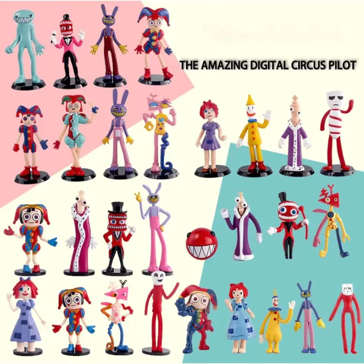 ฟิกเกอร์ขนาดเล็ก NEW ชุดตุ๊กตาฟิกเกอร์ The Amazing Digital Circus Game ของเล่นสําหรับเด็ก 8-12 ชิ้น ละครสัตว์ตัวเลขมหัศจรรย์