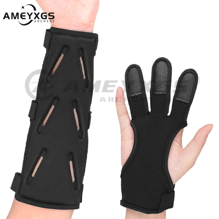 1Set Convenient Archery Arm Guard And Finger Protector For All Shooting Styles
