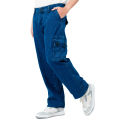 Gizmo Celana Cargo Jeans Pria Loose fit reguler gombrong / Long cargo pants Biowash. 