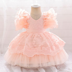 MQATZ Baby Girl Dress Newborn Princess Clothes For Kids First 1st Year Birthday Infant Party Tutu Toddler Fluffy Sleeves 12M L2126XZ