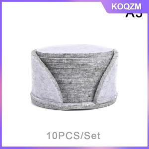 N2HAO 10 Pieces set Round Felt Coasters Dining Table Protector Heat-resistant Coasters Coffee Tea Hot Drink Cup Placemats