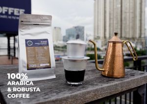 Cà phê rang xay KCoffee 100% Robusta Arabica nguyên chất KPhucSinh 3 454g