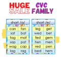 Flashcards for kids CVC Family / Short AEIOU / Long AEIOU / Blended words / Reading / Kids / School Materials / Learning / Kinder / Preschool / Essential Pang Bata / Essential For Home Schooling / Kids / Learn / Read / Write. 