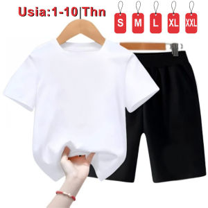 Setelan Kaos Celana Pendek Polos Anak Laki Dan Perempuan Usia 1/10 Tahun