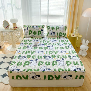 100% Waterproof Mattress Protector Cover Bruno Bear Bed Sheet Single/Double/Queen/King Size Stain-resistant Breathable Washable No Gusot No Lukot