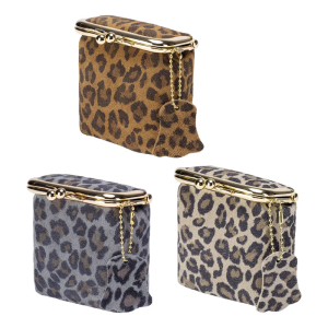 Stylish Animal Print Miniature Wallet For Essential Cards Keys Storage Organiser Elegant Purse