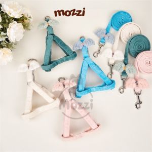 Dây dắt yếm ngực DoHa cánh nhung cho chó mèo