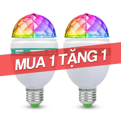 Mua 1 tặng 1 3W E27 Đèn nháy theo nhạc đèn bar đèn nháy LED 7 màu vũ trường cảm ứng nhạc đèn LED xoay nhiều màu sân khấu chớp theo nhạc.