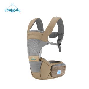 Địu em bé 4 tư thế công nghệ Air Mesh thoáng khí chống vòng kiềng - Địu trợ lực cho bé có Hipseat (ghế ngồi) Comfybaby CF818