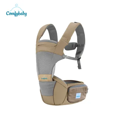 Địu em bé 4 tư thế công nghệ Air Mesh thoáng khí chống vòng kiềng - Địu trợ lực cho bé có Hipseat (ghế ngồi) Comfybaby CF818