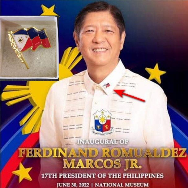 President BBM PBBM BongBong Marcos Collar Pin Polo Shirt Barong Cap Bag ...