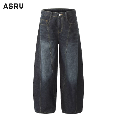 ASRV Men's Jeans American Vintage Loose Fit Wide-Leg Pants Men's Trousers