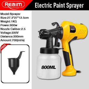 REAIM Electric Paint Sprayer 220V Portable High Pressure Multifunctional All-in-One Paint Sprayer Machine Adjustable Flow
