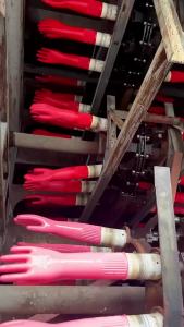 Sarung Tangan Pencuci Pinggan Yang Dapur dan Dipanjangkan Sarung Tangan Getah Tebal Dobi Rumah Tangga Sarung Tangan Getah Isi Rumah Tendon Daging Lembu Kalis Air