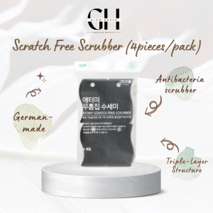 Atomy Scratch-Free Scrubber (4pcs/pack) | Non-Scratch Cleaning Sponge | Durable & Easy to Use