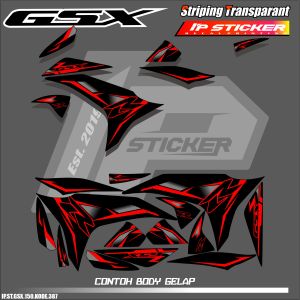 GSX 150 (COD) STIKER STRIPING MOTOR SUZUKI GSX 150 - LIST SIMPLE VARIASI DESAIN RACING IP.PROJECT HOLOGRAM DAN TRANSPARAN BISA COD IP.KODE-387