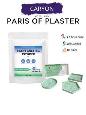 CaryOn Paris Plaster Resin Casting Powder 1kg Premium Quality Fast Set Smooth Finish Gypsum Powder