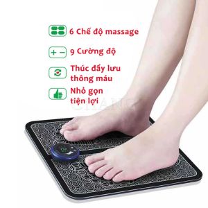 Thảm EMS Massage Chân Giúp Lưu Thông Khí Huyết Giảm Đau Mỏi Chăm Sóc Sức Khỏe Pin Sạc Mẫu Mới loại tốt