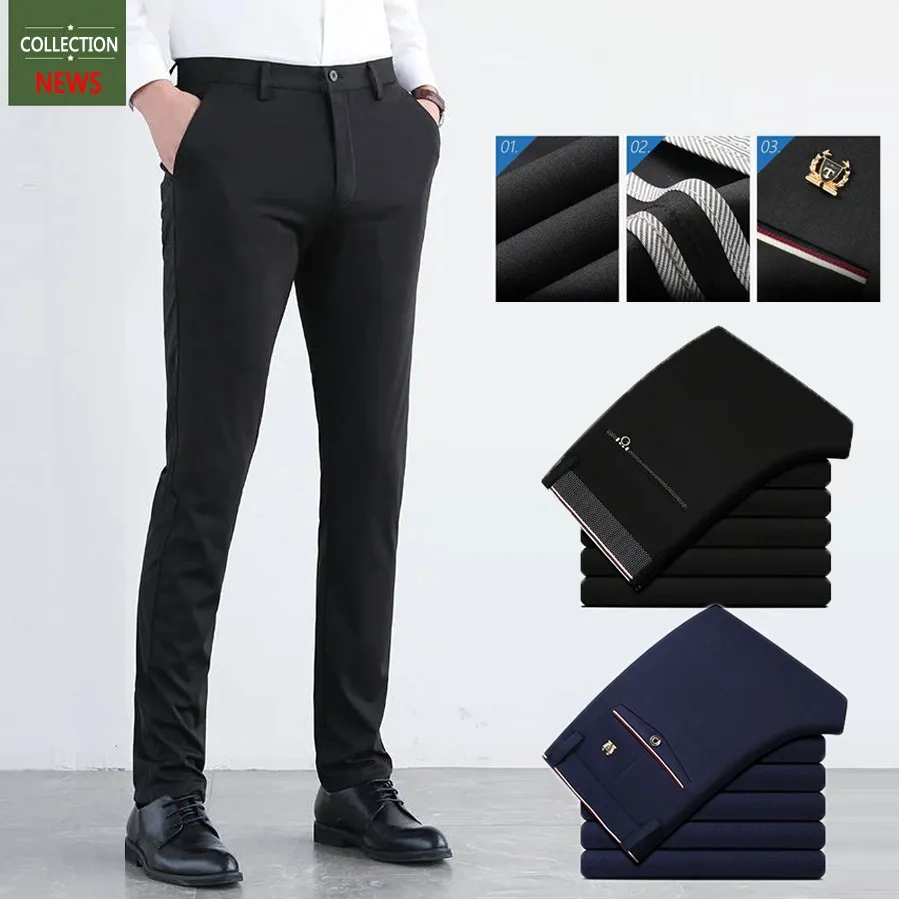 Men's Formal Trousers | Men's Classic Pants | Trousers Men Office | Men's  Formal Pants - Suit Pants - Aliexpress