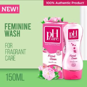 PH Care Daily Feminine Wash available in 150ml and 250ml safety use everyday