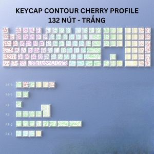 Keycap Contour Mạch Xuôi Xuyên Led Đường Viền - Keycap Doubleshot PBT Profile Cherry