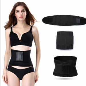 Pomely [COD&Local] Women Waist Trainer Body Shaper Sweat Waist Trainer Slimming Corset Two Belts Women Waist Shaper Workout Fitness Girdle Tummy Control Slimming Fat Burning For Postpartum Sheath Belt Black