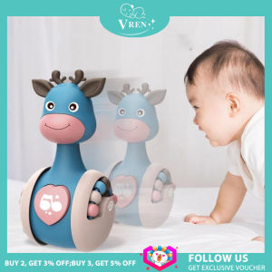 VREN Con Nai Trượt Đồ Chơi Giáo Dục Học Tập Cho Bé Đồ Chơi Trẻ Sơ Sinh Mọc Răng Chuông Cầm Tay Cho Trẻ Sơ Sinh Đồ Chơi Đa Năng Bấm Mạnh Di Động