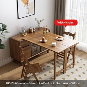 CraftedLiving SG-foldable dining table and sideboard integrated Chinese-style small apartment home wall-mounted storage durable