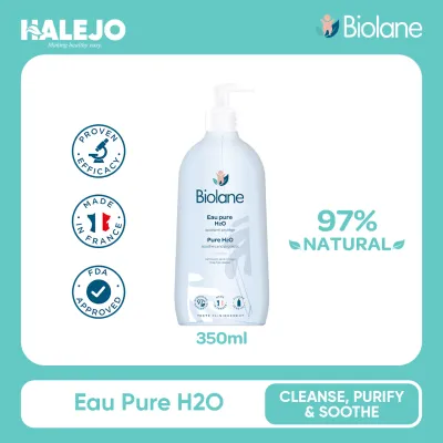 BIOLANE Pure H2O Cleanser 350ml/750ml – 97% Natural Rinse-Free Micellar Water for Baby’s Skin - 750ML (02/2028) 350ML (05/2028)