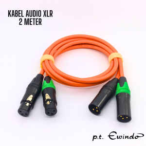 Terlaris Kabel Set Mixer Ke Power XLR Male XLR Female Kabel Orange Canare/Sinar PT Ewindo 2 Meter Termurah
