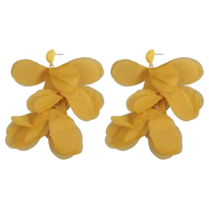 Thanh Lịch chiffon hoa Bông Tai Đầy Màu Sắc Đính Cườm Xỏ Bông tai lủng lẳng thời trang Phục Hưng Phụ Kiện Cho Nữ Phụ nữ