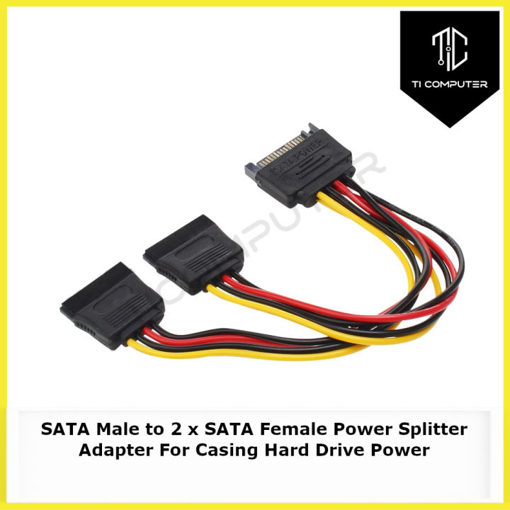 Sata Male To 2 X Sata Female Power Splitter Adapter For Casing Hard Drive Power Lazada 2730