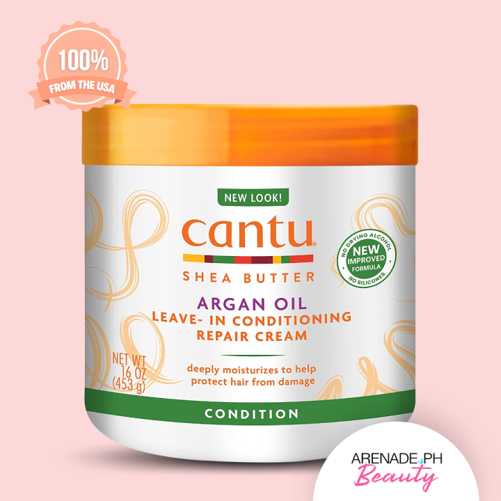 Cantu Argan Oil LeaveIn Conditioning Repair Cream, 16 oz. / 453g